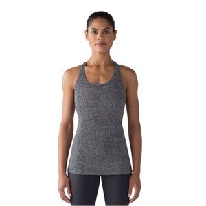 Lululemon Cool Racerback II Tank Chakra Print Alpine White Black Yoga Top Size 6